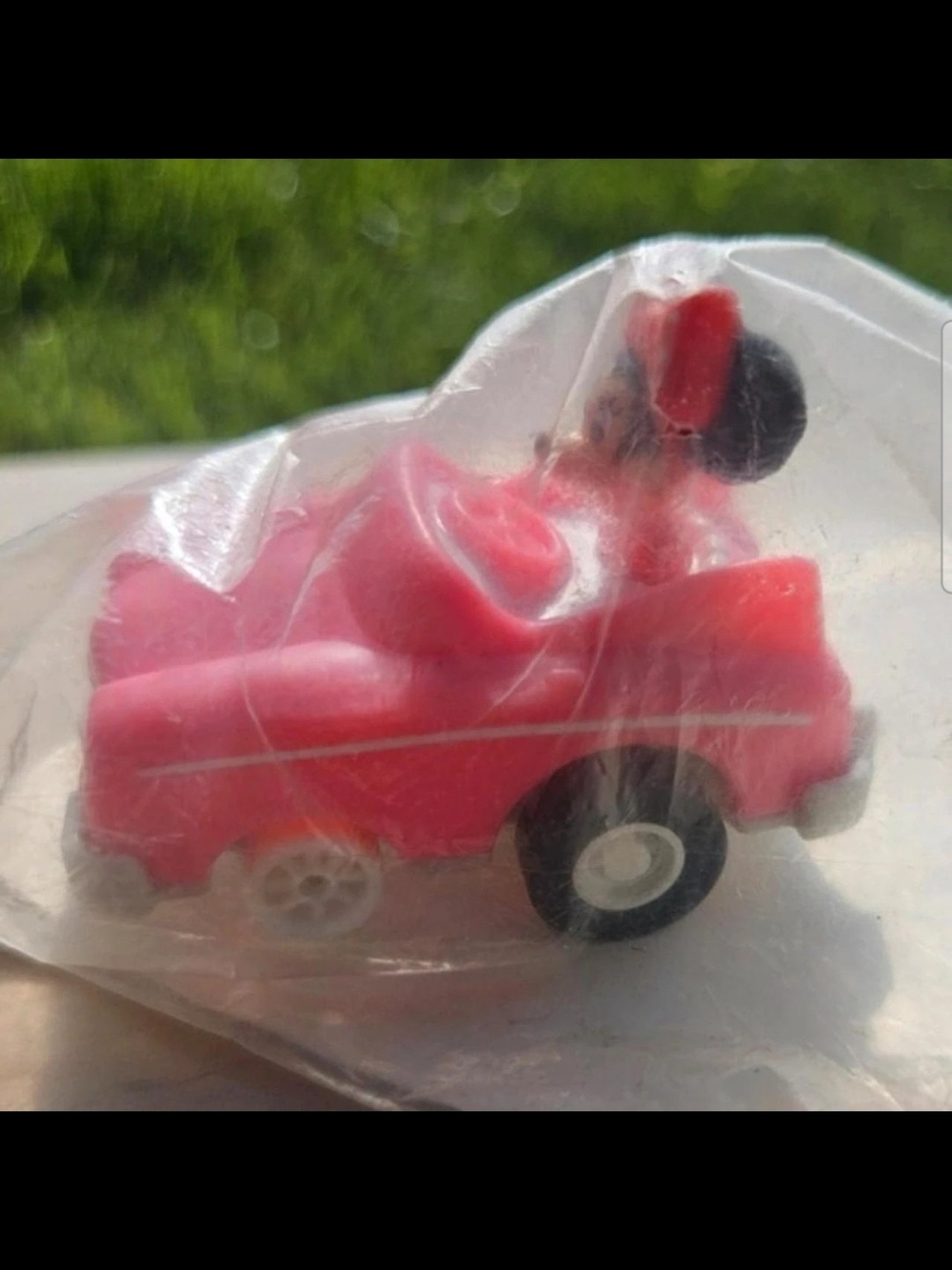 Vintage 1988 McDonald's Pink Toy Convertible with Minnie Mouse